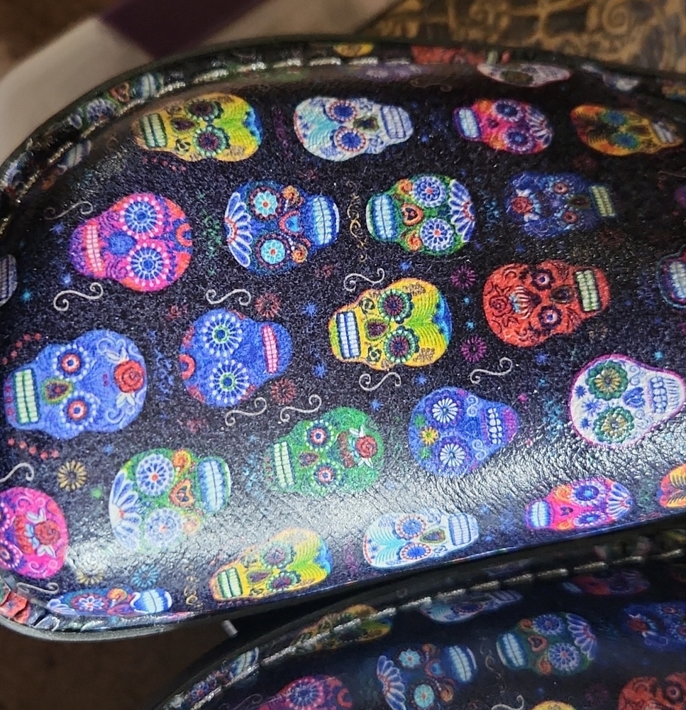 Alegria Women's Debra Leather Professional Nursing Clog - Sugar Skulls